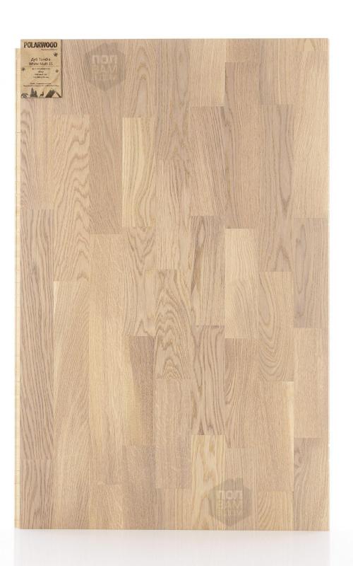 Паркетная доска Polarwood Oak Tundra White Matt 3S