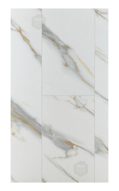 SPC ламинат Stone Floor Бело-золотой мрамор DC833 MР