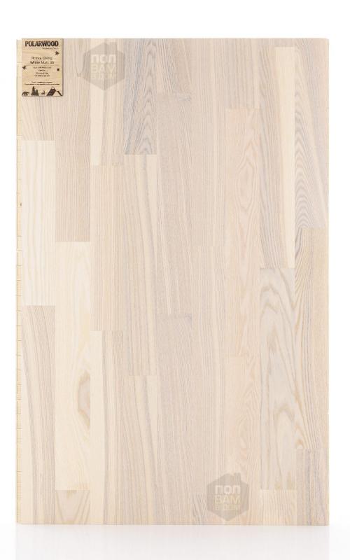 Паркетная доска Polarwood Ash Living White Matt 3S